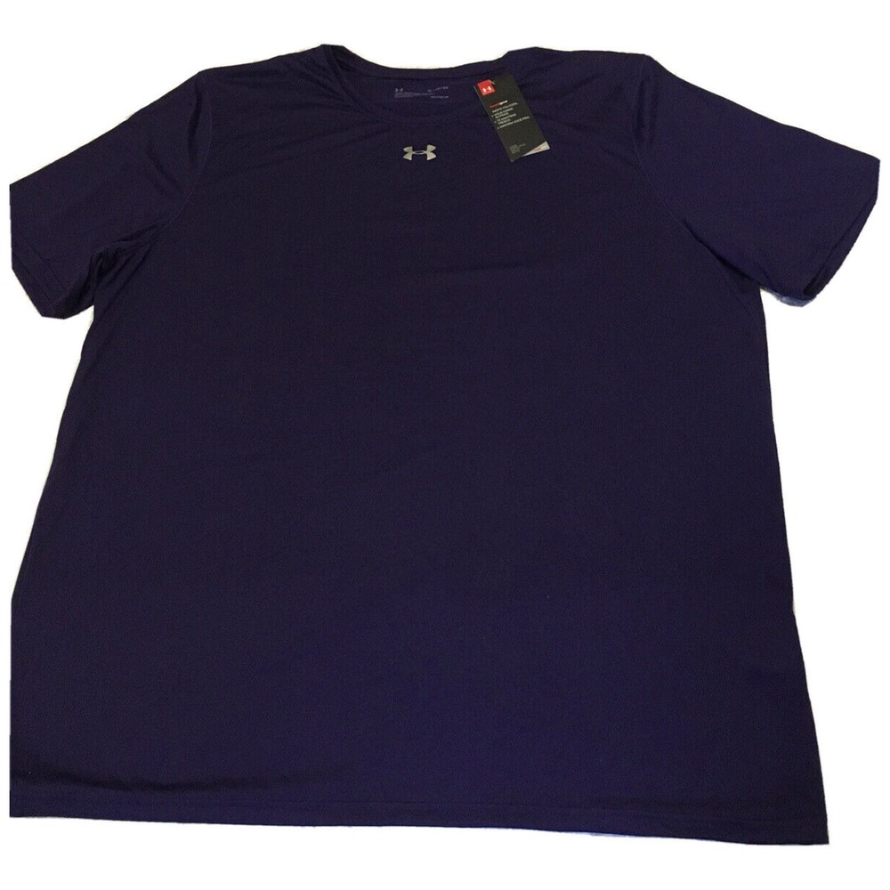 Under Armour Tech Heat Gear Purple T-Shirt‎ Men's Size SM Loose Fit Purple